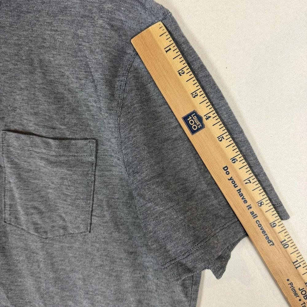 Banana Republic Polo Shirt Mens XL Gray Performance Knit Short Sleeve Stretch